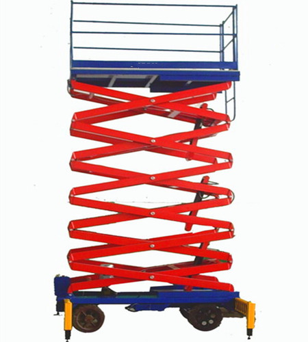 四輪移動(dòng)簡易剪叉式升降平臺(tái)